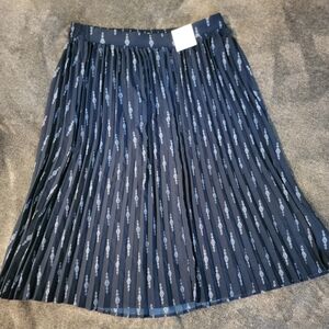 Croft & Barrow Blue Midi A-Line Skirt